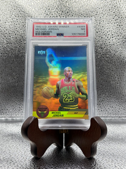 1992 U.D. AWARD WINNER MICHEAL JORDAN HOLOGRAM - PSA 7